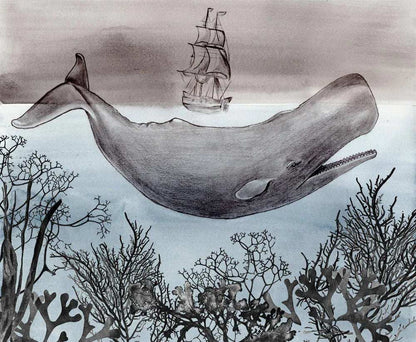 Lámina Artística del Mar – Arte Mural Costero de Archivo