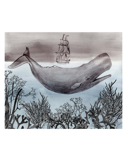 Lámina Artística del Mar – Arte Mural Costero de Archivo