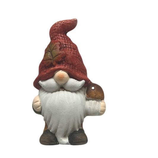 Autumn Gnome with Mushroom