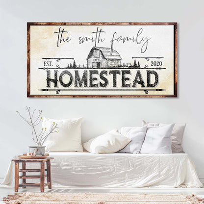 Family vintage rust homestead sign canvas wall art by Tailored Canvases on Tampa Home & Garden Store