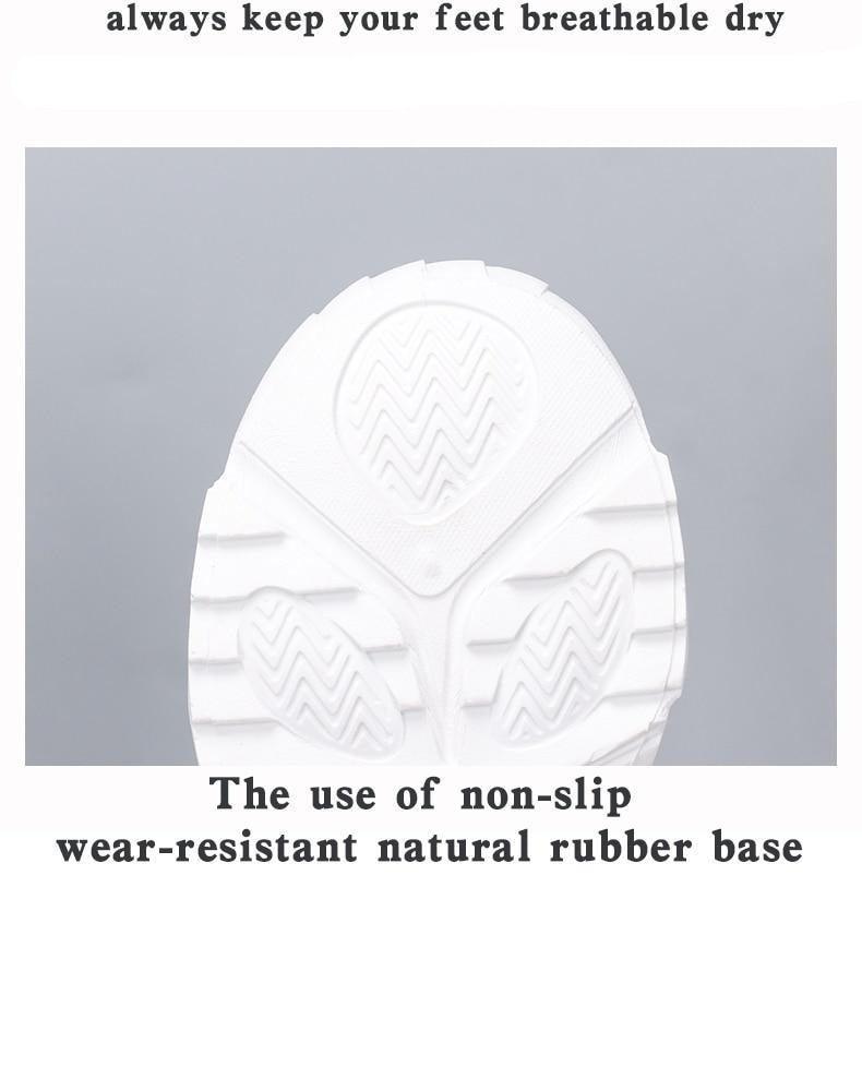 Sneakers Stevvex white sole with non-slip rubber base and zigzag tread on Tampa Home & Garden Store