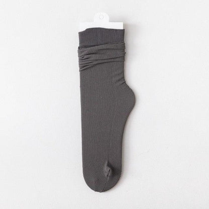 Stevvex gray ribbed cotton athletic sock, unisex, mid-calf length on Tampa Home & Garden Store