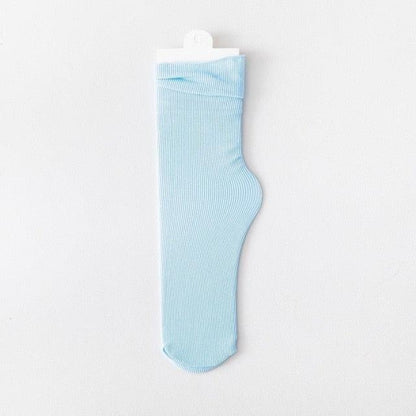 Thin breathable cotton sock in light blue, ankle-length unisex athletic sock on Tampa Home & Garden Store
