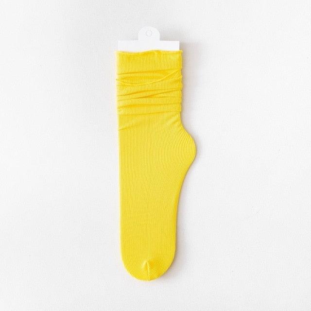 Thin breathable cotton athletic sock Stevvex yellow unisex on Tampa Home & Garden Store