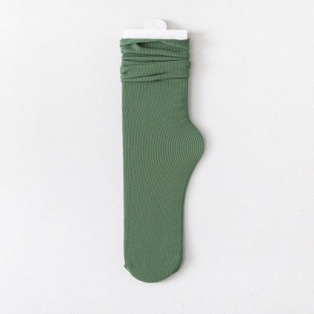 Stevvex green ribbed athletic sock for unisex use breathable cotton on Tampa Home & Garden Store