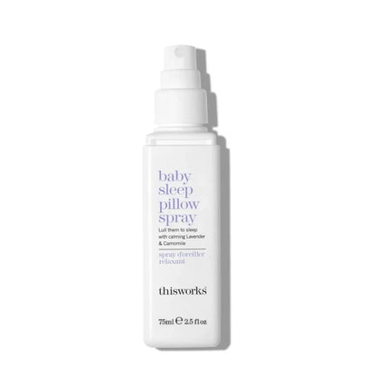 This Works Baby Sleep Pillow Spray bottle white 75ml with lavender & camomile on Tampa Home & Garden Store
