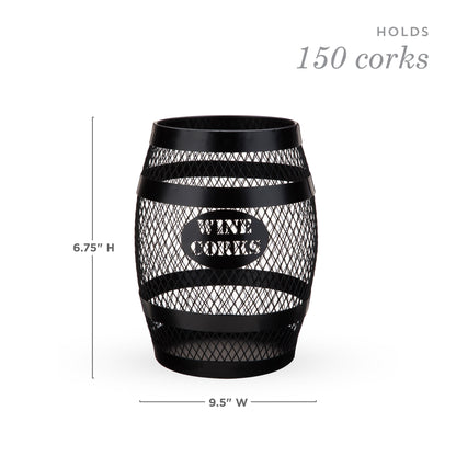 Modern Metal Barrel Cork Holder and Home Decor