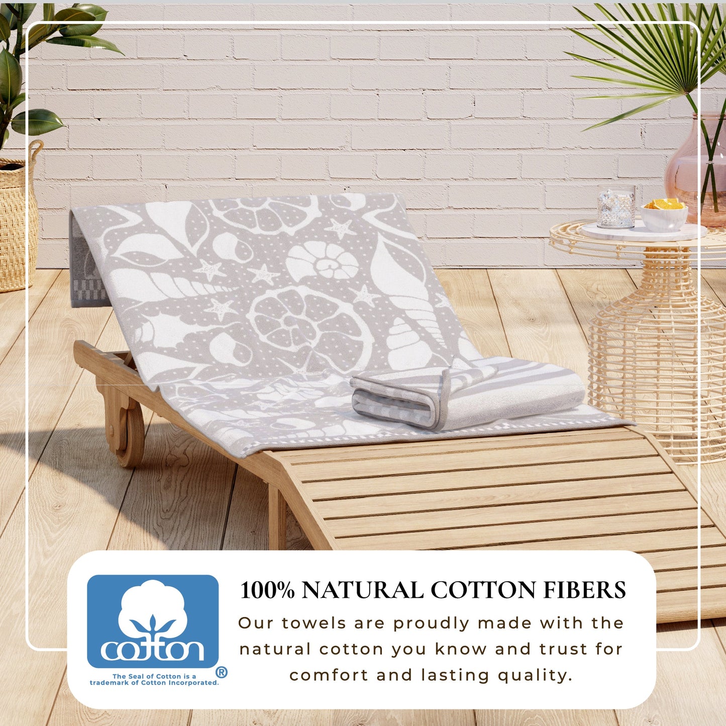 Velour Cotton Beach Towels and Maui Two Pack