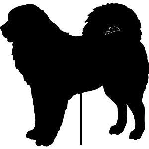 Tibetan Mastiff garden stake wall hanging black silhouette Rustica Ornamentals on Tampa Home & Garden Store