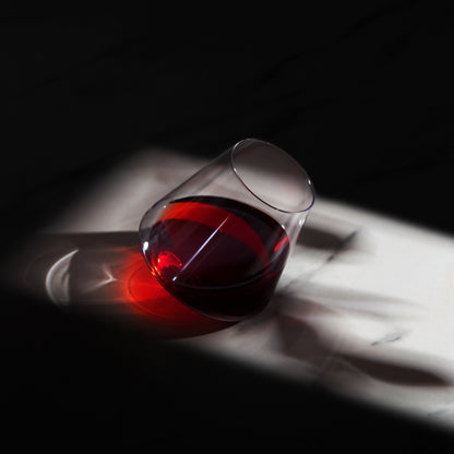 Premium Set of Two Rolling Crystal Wine Glasses