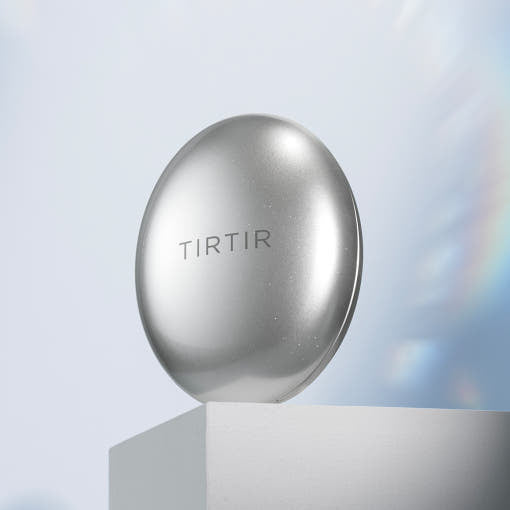 TIRTIR Cushion Puff metallic silver with brand logo, SPF30 PA++ 18g, 20 colors on Tampa Home & Garden Store