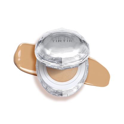 TIRTIR Mask Fit Crystal Cushion compact with clear lid and beige cushion on Tampa Home & Garden Store
