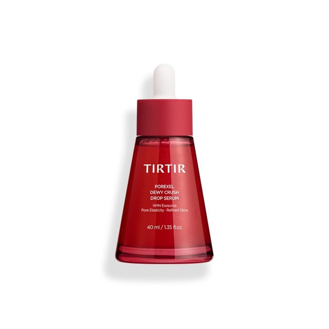 TIRTIR Porexel Dewy Crush Drop Serum bottle, red glass with white dropper, 40 ml on Tampa Home & Garden Store