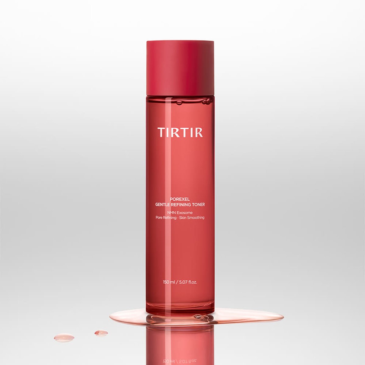 TIRTIR Porexel Gentle Refining Toner 120ml red bottle with matching cap on Tampa Home & Garden Store