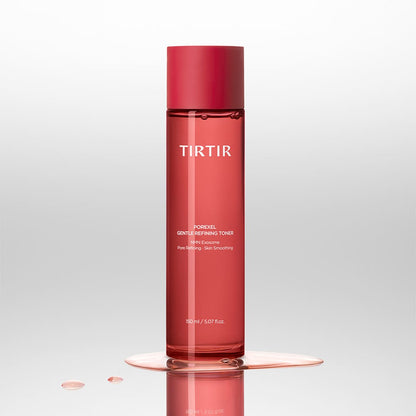 TIRTIR Porexel Gentle Refining Toner bottle in pink-red plastic with cap, 150 ml on Tampa Home & Garden Store