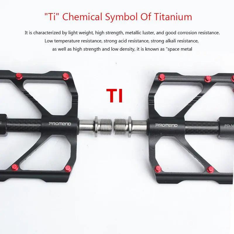 Titanium Bicycle Pedals With Titanium Shaft