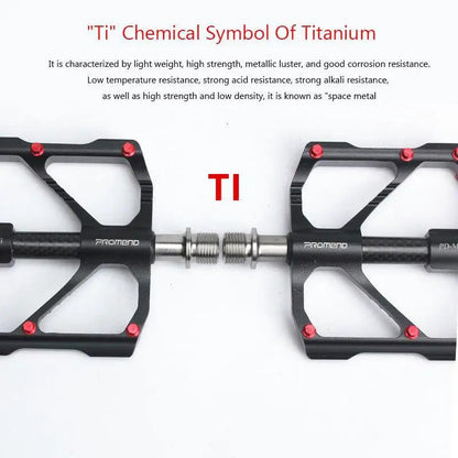 Titanium Bicycle Pedals With Titanium Shaft