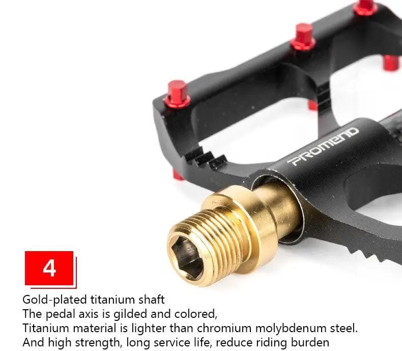 Titanium Bicycle Pedals With Titanium Shaft