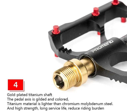 Titanium Bicycle Pedals With Titanium Shaft