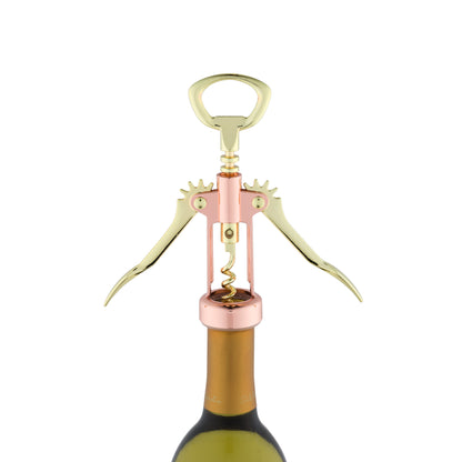 Premium Copper and Gold Winged Corkscrew Set