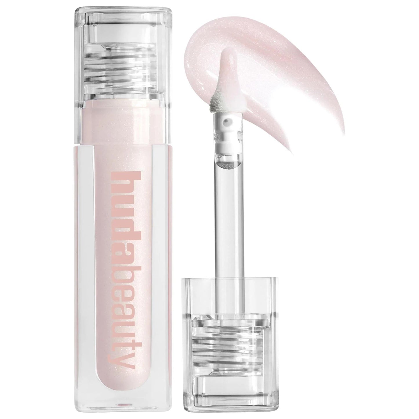 Faux Filler lip gloss by Beauty Care Bag, pale pink, shiny hydrating vegan collagen, wand on Tampa Home & Garden Store