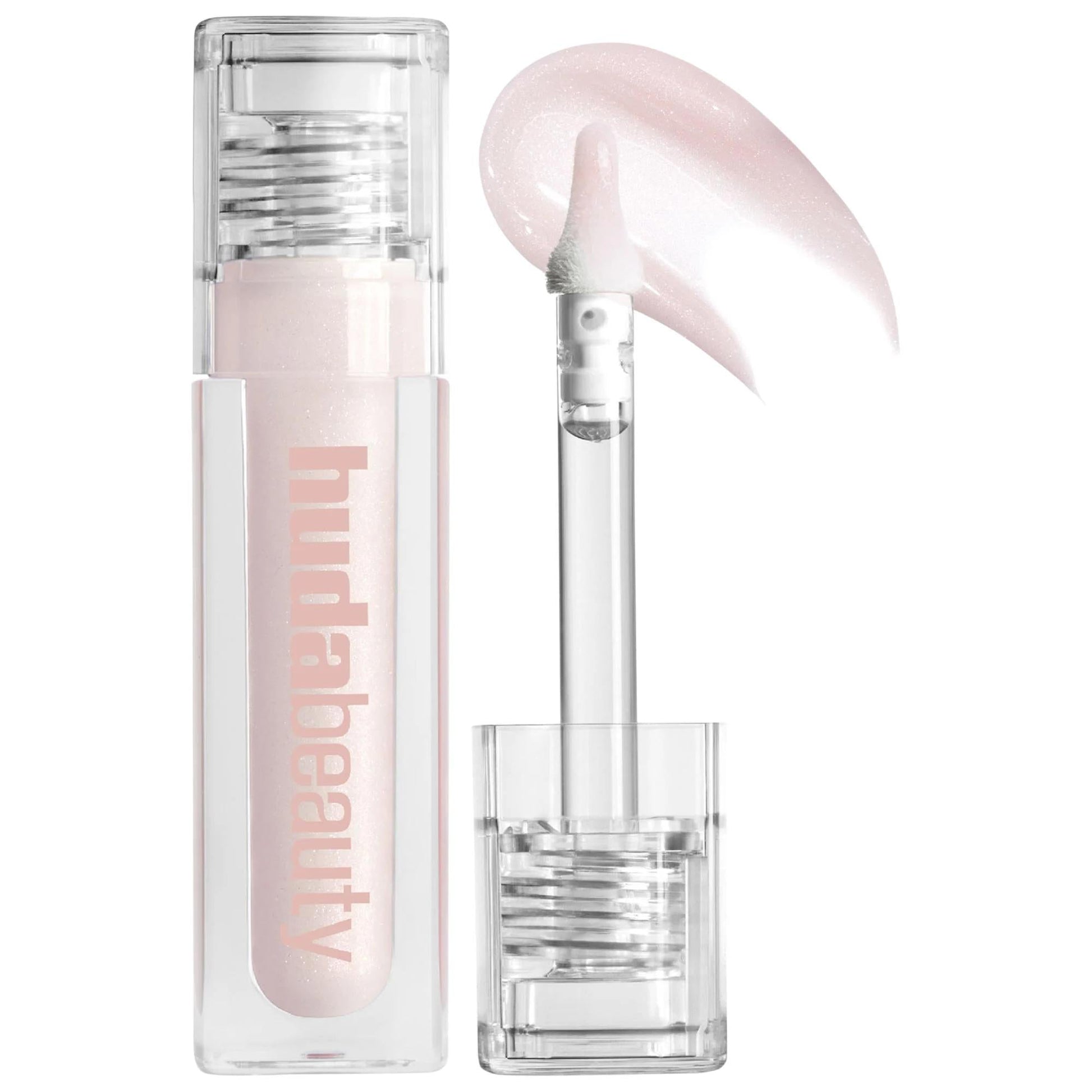 Faux Filler lip gloss by Beauty Care Bag, pale pink, shiny hydrating vegan collagen, wand on Tampa Home & Garden Store