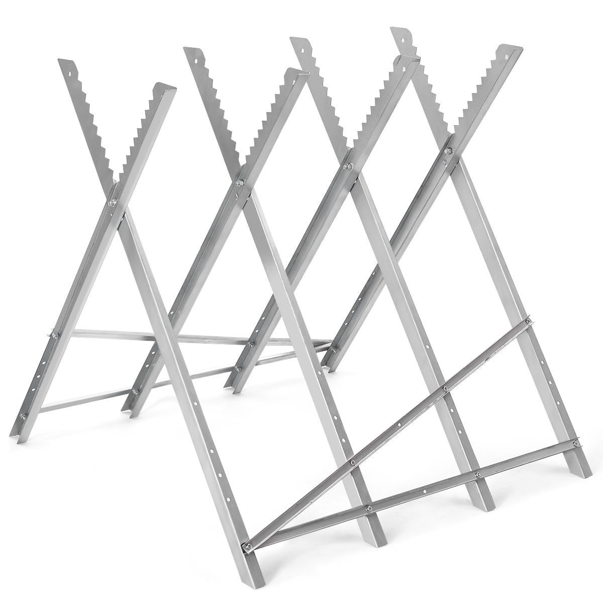 Caballete de sierra plegable portátil de acero de alta resistencia de 220 lb