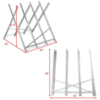 Caballete de sierra plegable portátil de acero de alta resistencia de 220 lb
