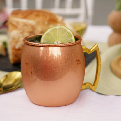 Brushed Copper Moscow Mule Mug and Stirrer