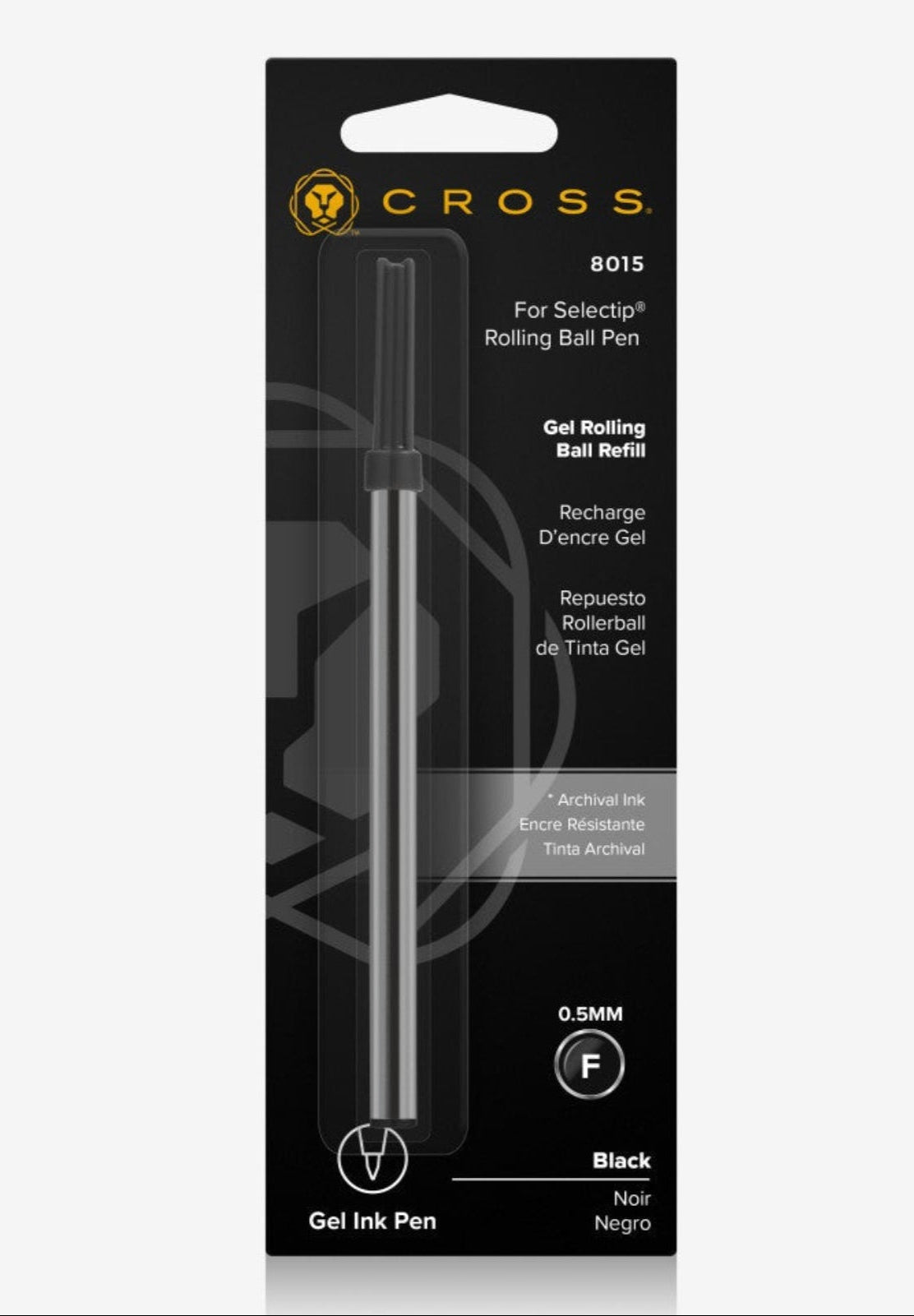 Cross Selectip Fine Gel Rollerball Refill black 0.5mm, single pack for Selectip pen on Tampa Home & Garden Store