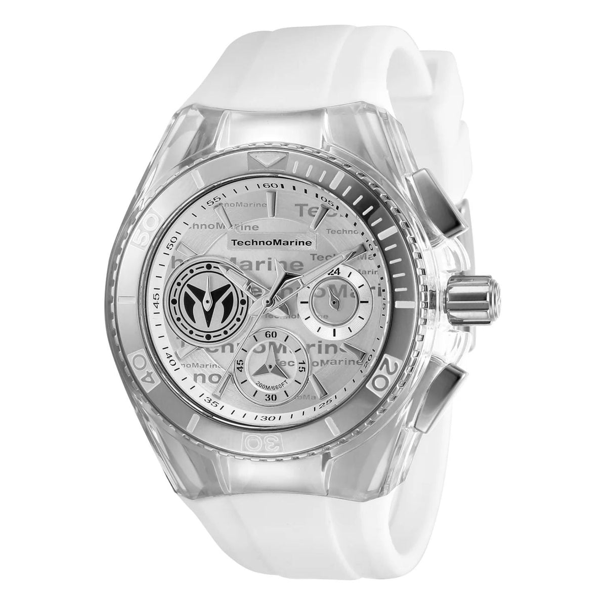 TechnoMarine Cruise women's watch with white silicone strap and silver dial on Tampa Home & Garden Store