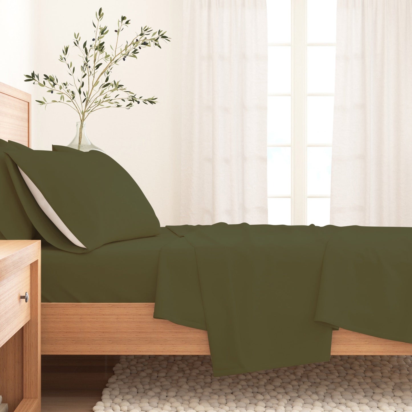 Soft and Natural Cotton Flannel Sheet Set