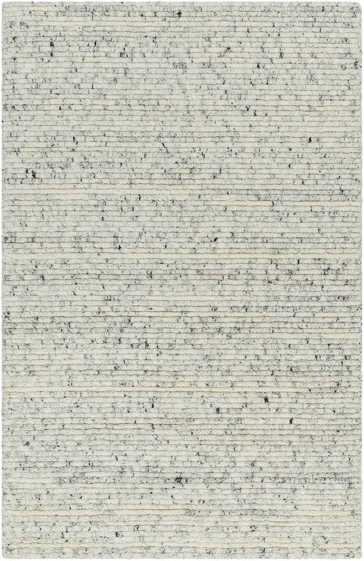 Torie Green NZ Wool Area Rug by Boutique Rugs, cream with gray speckling, plush shag on Tampa Home & Garden Store