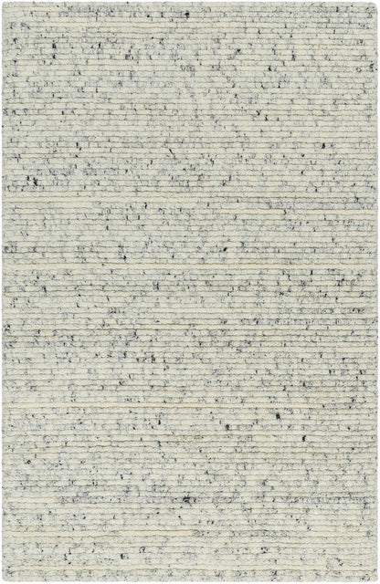 Torie Green NZ Wool Area Rug by Boutique Rugs, cream with gray speckling, plush shag on Tampa Home & Garden Store