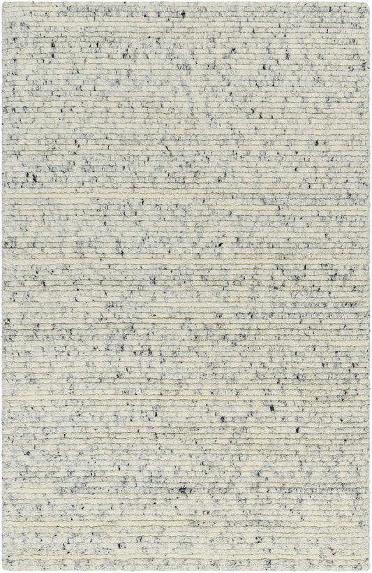 Torie Green NZ Wool Area Rug by Boutique Rugs, cream with gray speckling, plush shag on Tampa Home & Garden Store