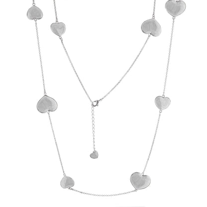 Lots of Love Necklace long silver chain with heart charms by Lauren G Adams on Tampa Home & Garden Store