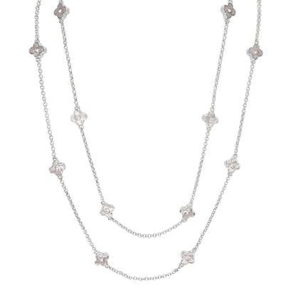 Daisy Love Necklace 48-Inch Flower, silver-tone chain with flower charms Lauren G Adams on Tampa Home & Garden Store