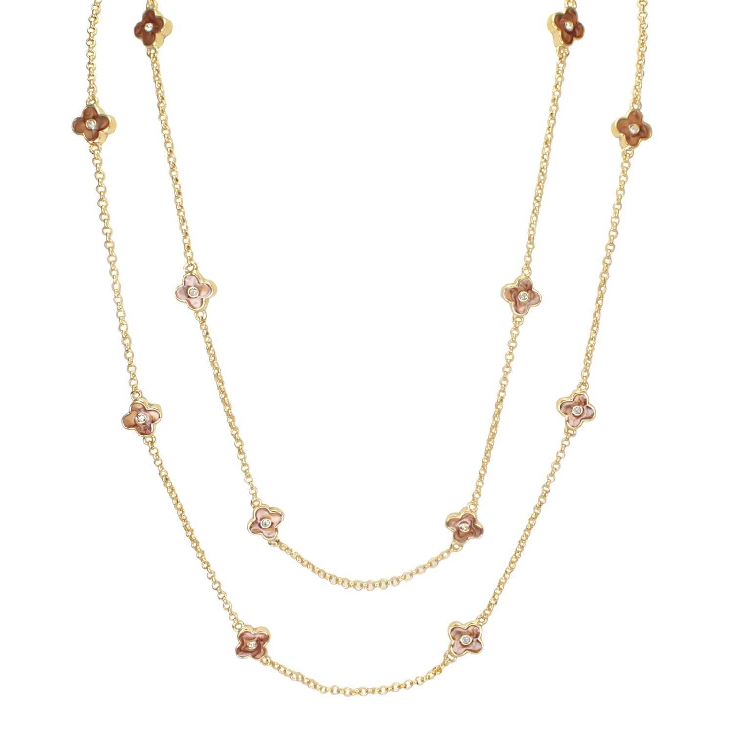 Daisy Love Necklace 48-Inch framed flower gold-tone chain by Lauren G Adams on Tampa Home & Garden Store
