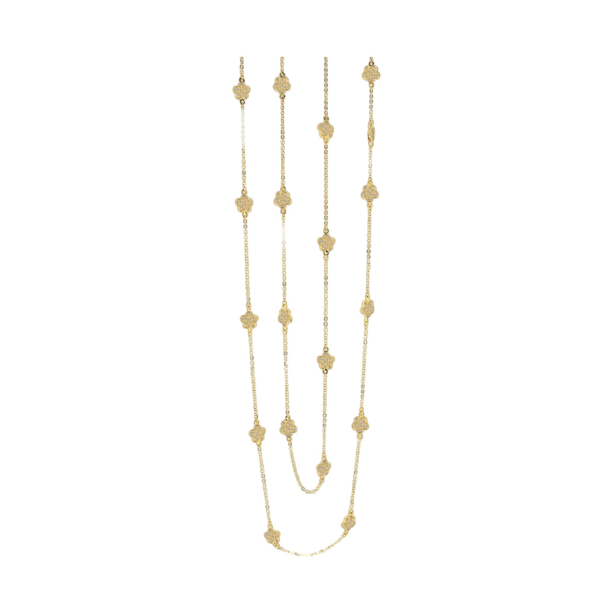Daisy Love Necklace set of 5 gold flower long chains by Lauren G Adams on Tampa Home & Garden Store