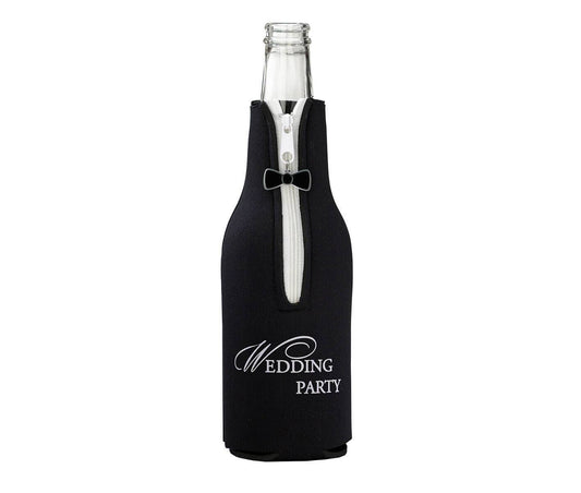 Housse de bouteille noire pour mariage