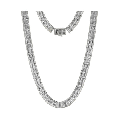 Lauren G Adams short necklace in silver tone with crystal links on Tampa Home & Garden Store