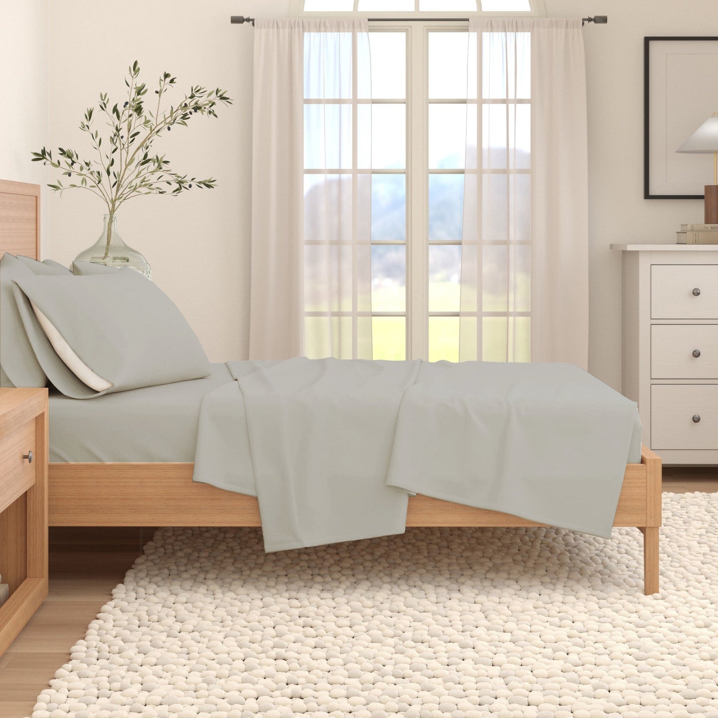 Soft and Natural Cotton Flannel Sheet Set