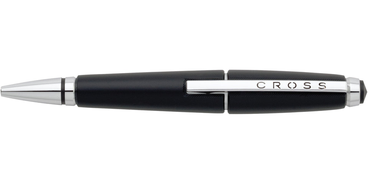Edge Jet Black Gel Rollerball Pen by Cross with chrome clip on Tampa Home & Garden Store