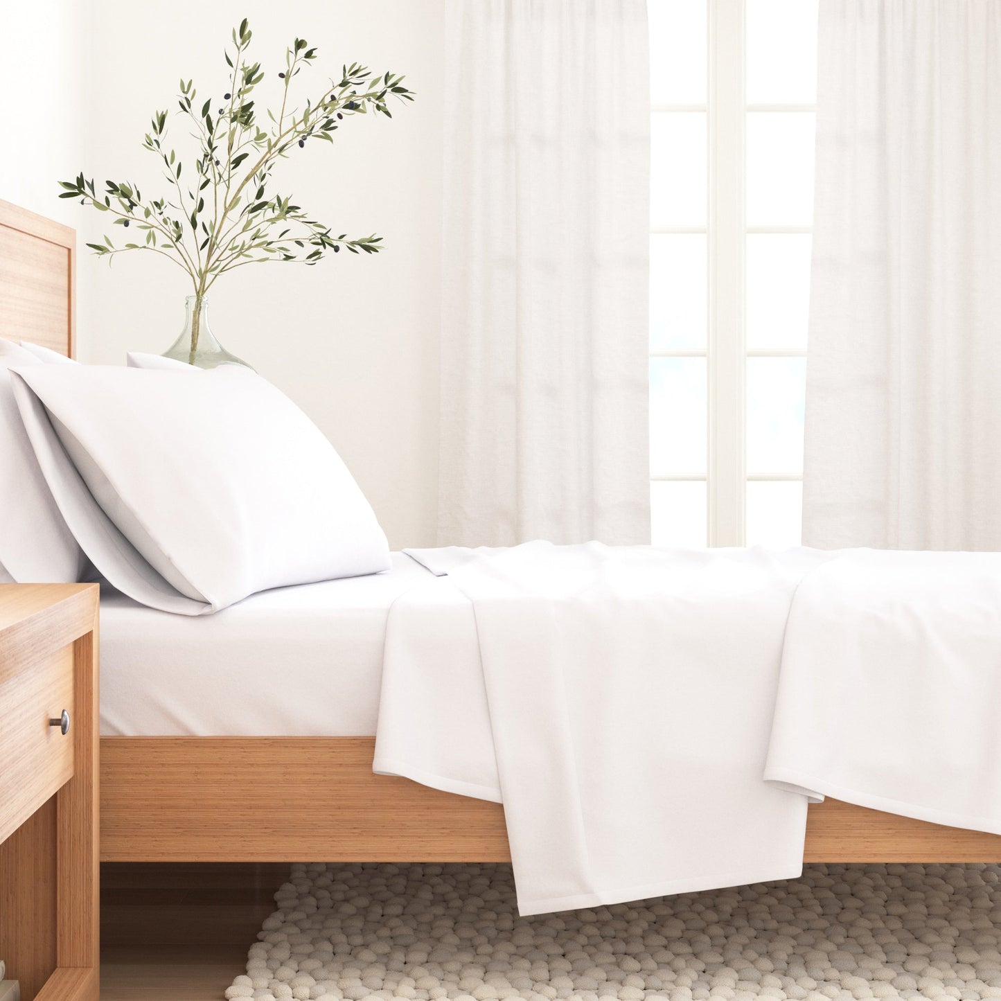 Soft and Natural Cotton Flannel Sheet Set