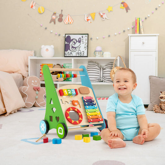 Toddler Push Walker Activity Center Toy with Burr-free Handle - Tampa Home & Garden Store