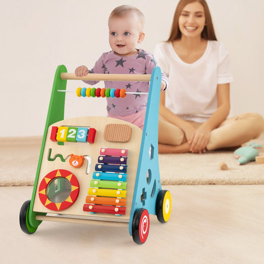 Toddler Push Walker Activity Center Toy with Burr-free Handle - Tampa Home & Garden Store