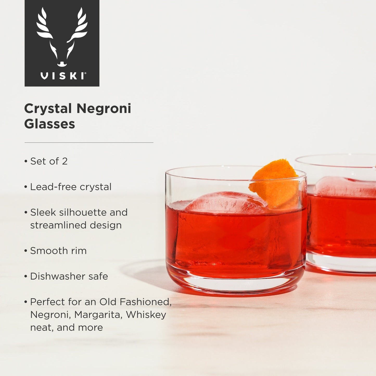 Raye Crystal Negroni Cocktail Glasses Set of 2