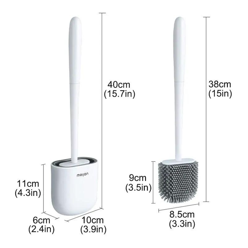 Toilet Brush with Holder Set Long Handle