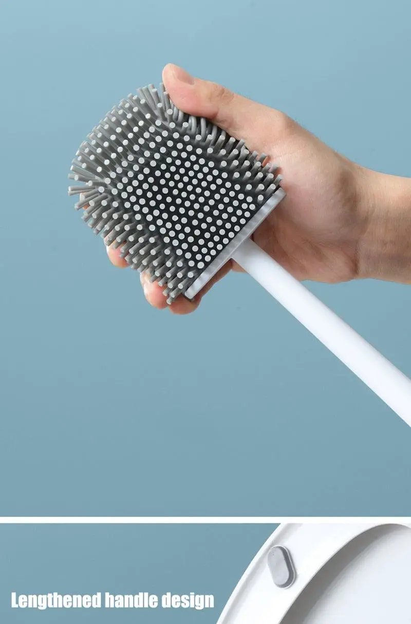 Toilet Brush with Holder Set Long Handle