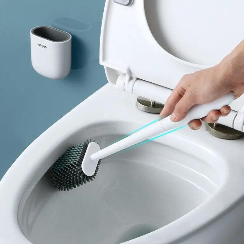 Toilet Brush with Holder Set Long Handle